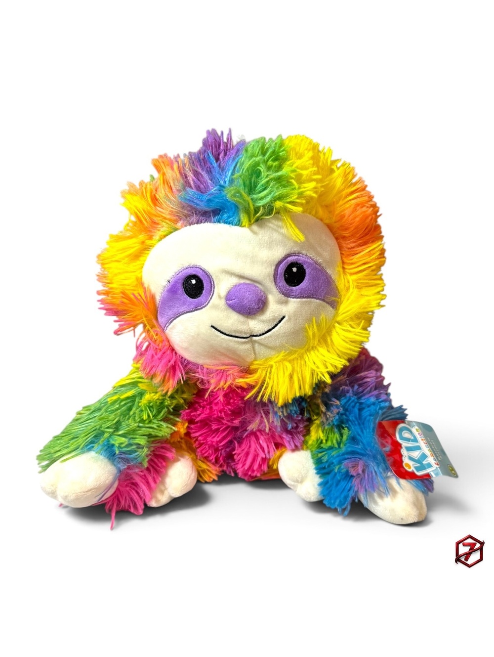 KID Connection Rainbow Sloth Plush Multicolor Shaggy Stuffed Animal w/ Tag